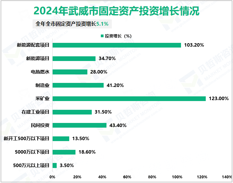 2024年武威市固定资产投资增长情况