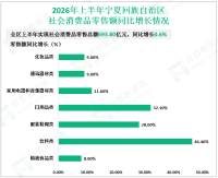 2026年上半年宁夏回族自治区社会消费品零售总额693.80亿元，同比增长0.6%