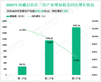 2025年西藏自治区实现生产总值3031.89亿元，同比增长7.0%