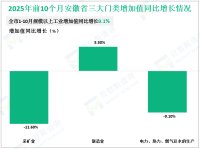 2025年前10个月安徽省规模以上工业增加值同比增长9.1%
