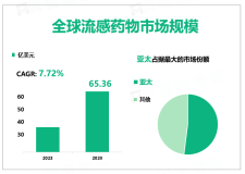 预计到2028年全球流感药物行业市场规模将达到65.36亿美元，亚太地区主导市场增长