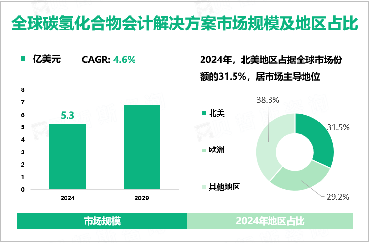 全球碳氢化合物会计解决方案市场规模及地区占比