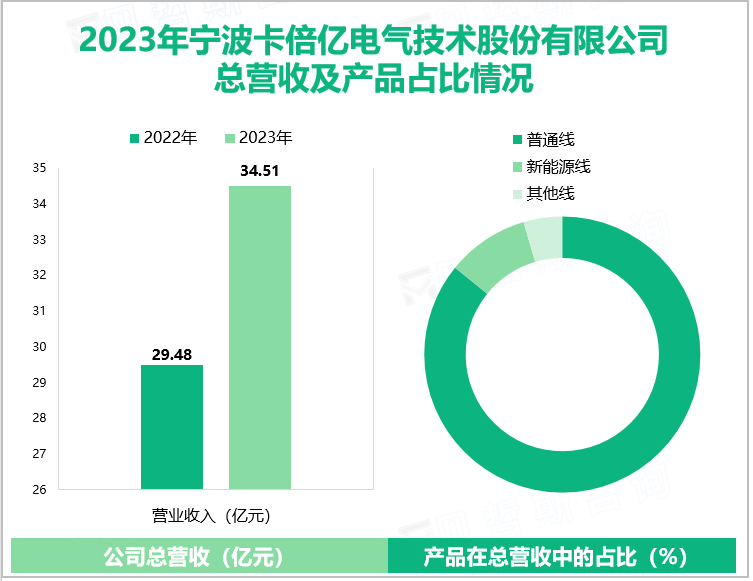 2023年宁波卡倍亿电气技术股份有限公司总营收及产品占比情况