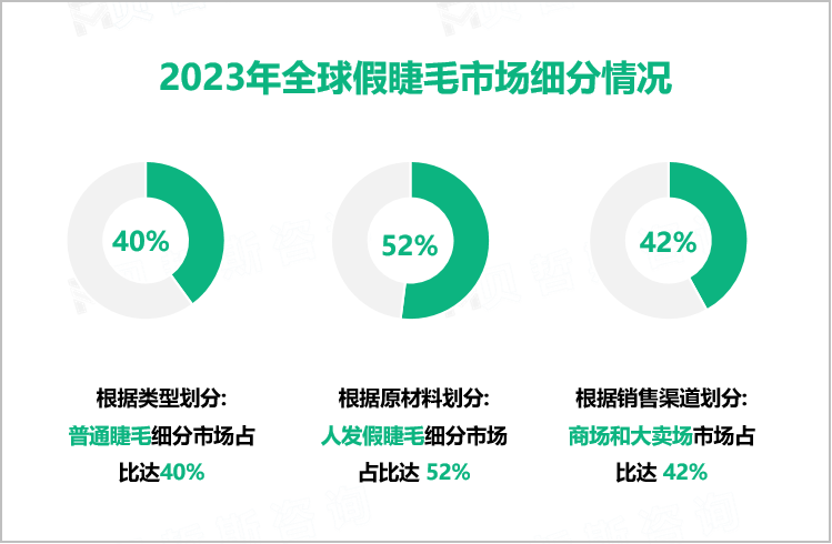 2023年全球假睫毛市场细分情况