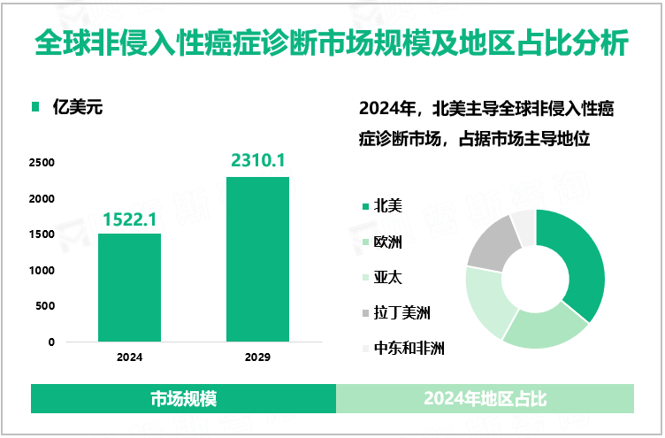 全球非侵入性癌症诊断市场规模及地区占比分析