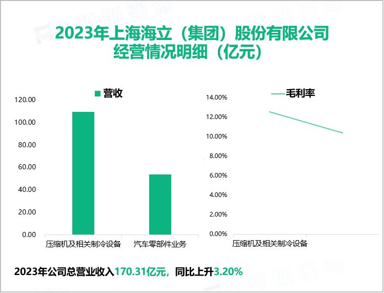 2023年上海海立（集团）股份有限公司经营情况明细（亿元）