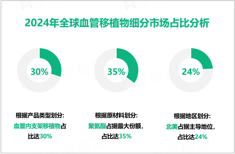 2024年全球血管移植物细分市场占比分析