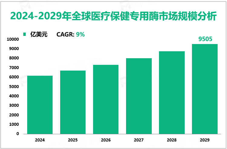 2024-2029年全球医疗保健专用酶市场规模分析