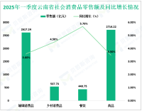 2025年一季度云南省实现社会消费品零售总额3154.97亿元，同比增长3.8%