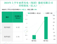 亚世光电深耕光电显示行业，其营收在2024年上半年为3.33亿元