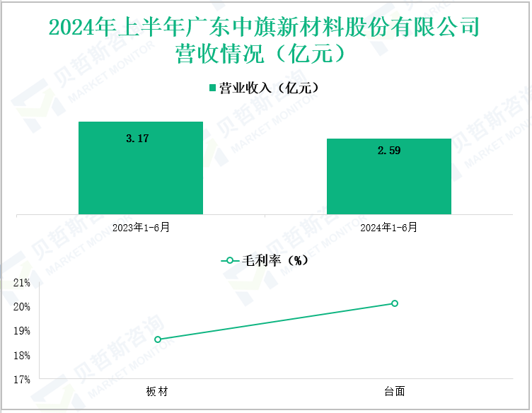 2024年上半年广东中旗新材料股份有限公司营收情况(亿元)