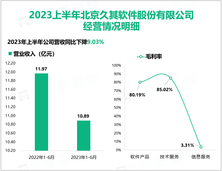 2023上半年北京久其软件股份有限公司 经营情况明细