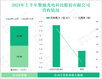 聚灿光电深耕LED芯片行业，其营收在2024年上半年为13.34亿元