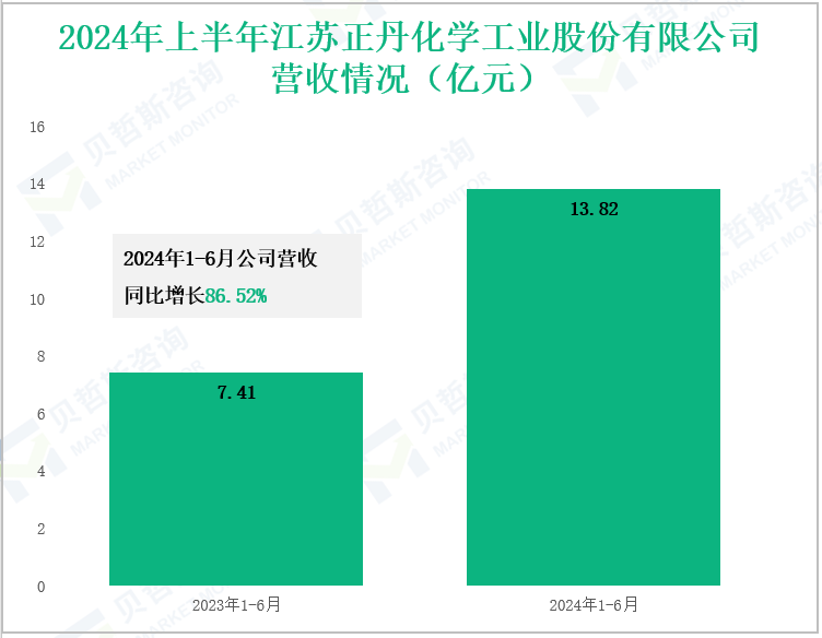 2024年上半年江苏正丹化学工业股份有限公司营收情况(亿元)