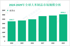 大米制品增量市场：2024-2029年全球市场规模将增长793.6亿美元