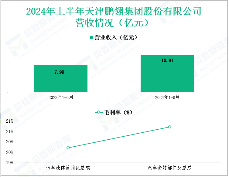 2024年上半年天津鹏翎集团股份有限公司营收情况(亿元)