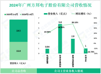 方邦电子深耕于高端电子材料领域，其2024年营收为19.5亿元