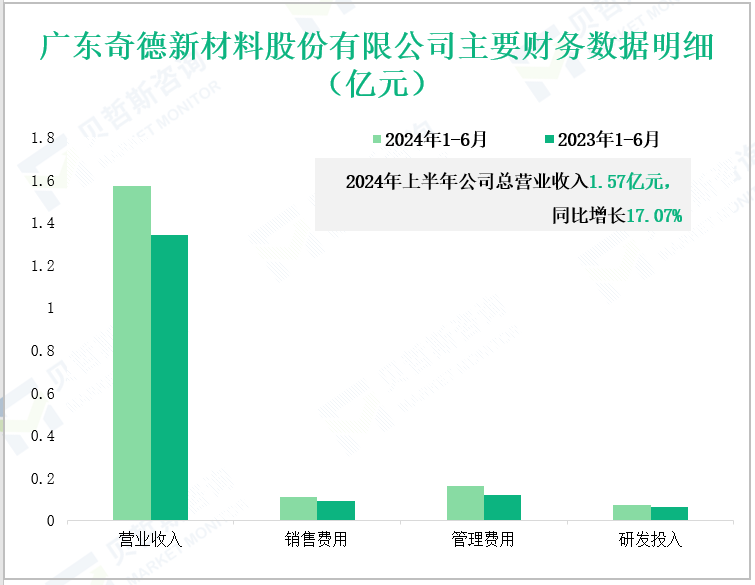 广东奇德新材料股份有限公司主要财务数据明细(亿元)