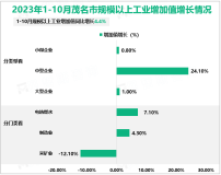 2023年1-10月茂名市社会消费品零售总额1321.69亿元，同比增长5.0%