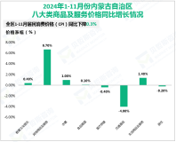 2024年1-11月份内蒙古自治区固定资产投资（不含农户）同比增长13.0%
