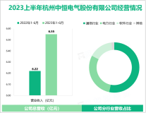 2023年上半年中恒电气整体收入保持上升趋势，最终实现总营收6.55亿元