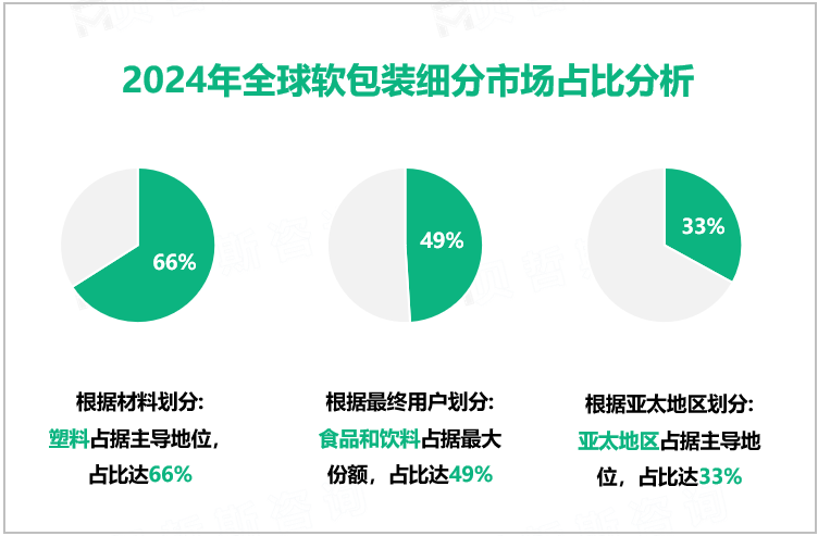 2024年全球软包装细分市场占比分析