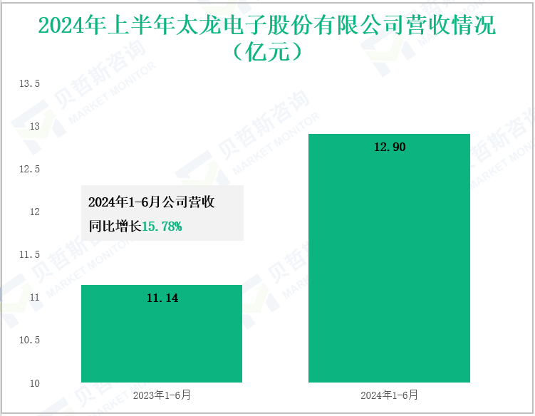 2024年上半年太龙电子股份有限公司营收情况(亿元)