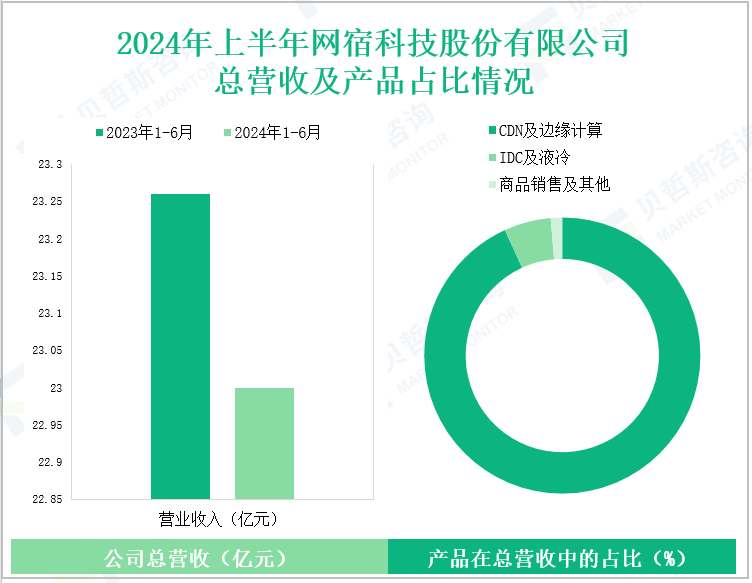 2024年上半年网宿科技股份有限公司总营收及产品占比情况