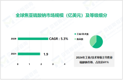 2024年全球焦亚硫酸钠市场规模达1.9亿美元，工业/技术级细分市场占比达61%

