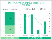 中电环保深耕生态环境治理领域，其营收在2024年上半年为3.53亿元