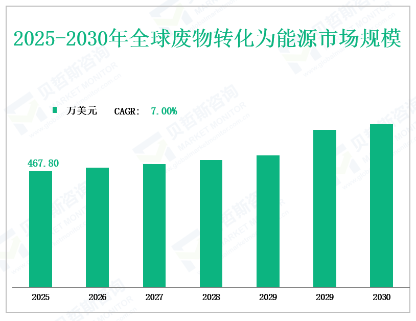 2025-2030年全球废物转化为能源市场规模