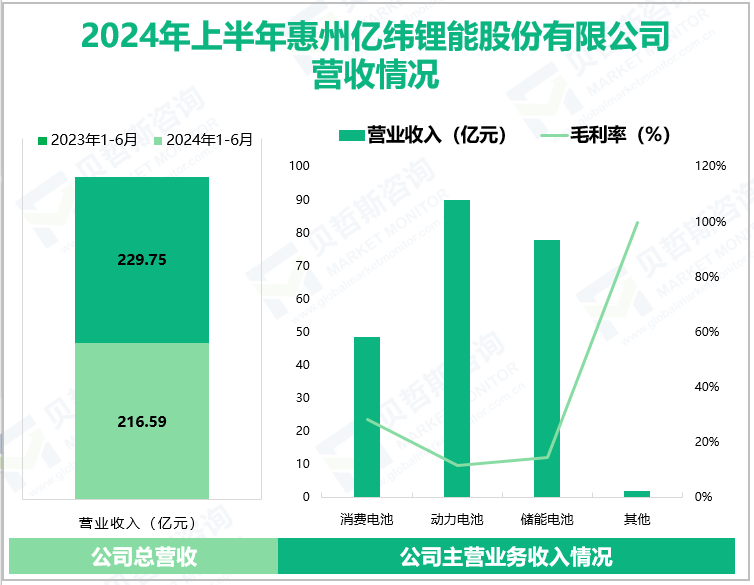 2024年上半年惠州亿纬锂能股份有限公司营收情况