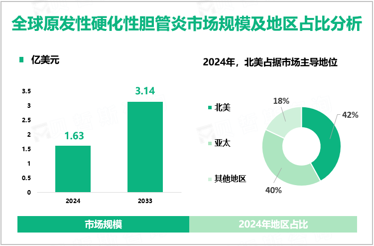 全球原发性硬化性胆管炎市场规模及地区占比分析