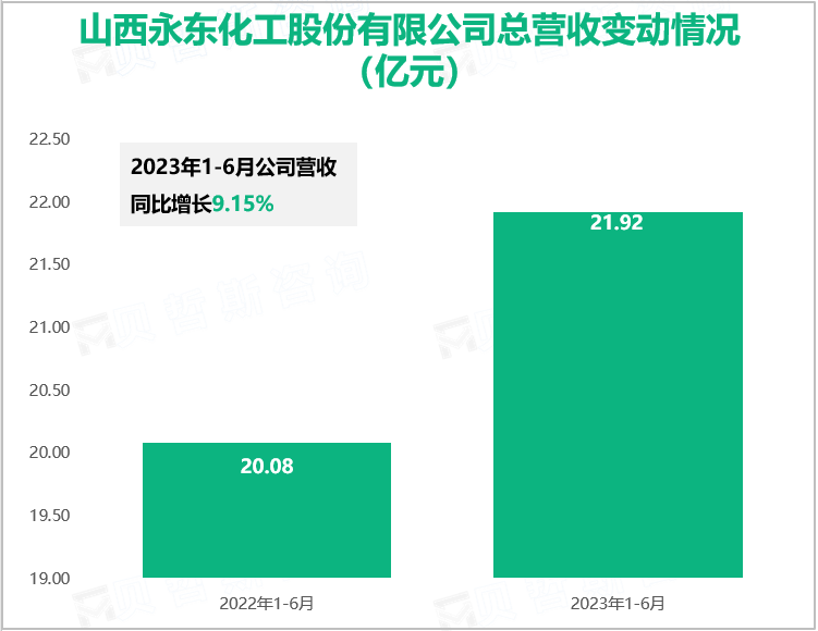 山西永东化工股份有限公司总营收变动情况（亿元）