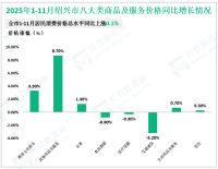 2025年1-11月份绍兴市社会消费品零售总额2951亿元，同比增长5.6%