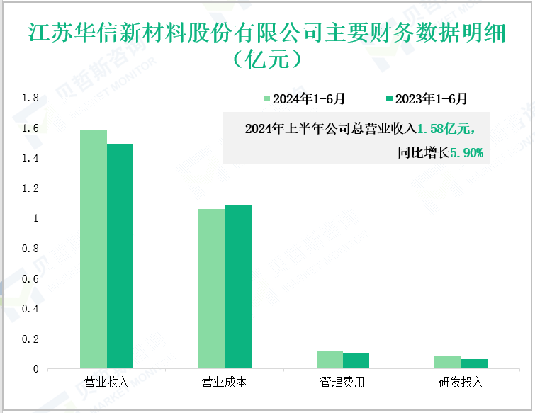 江苏华信新材料股份有限公司主要财务数据明细(亿元)