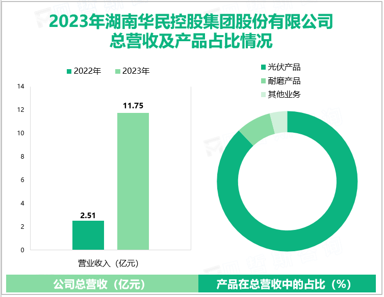 2023年湖南华民控股集团股份有限公司总营收及产品占比情况