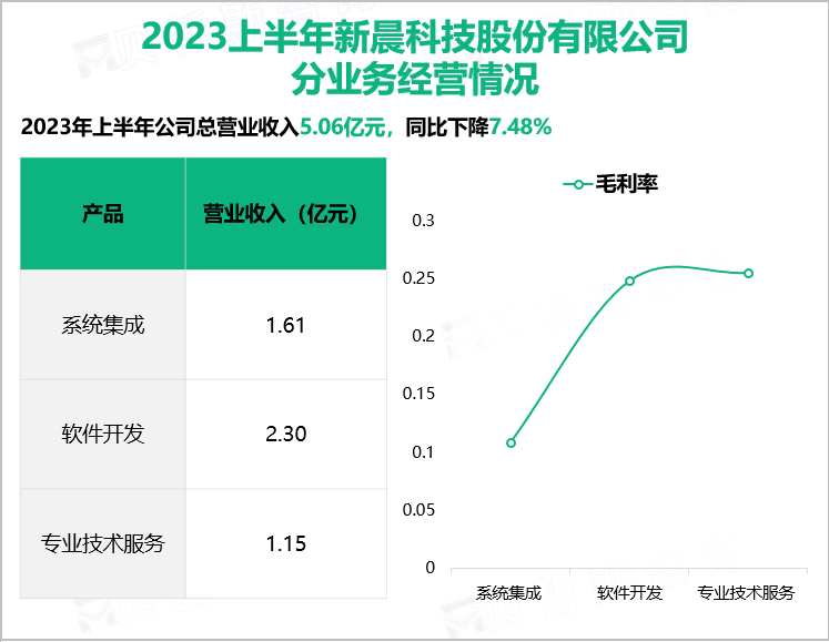 2023上半年新晨科技股份有限公司 分业务经营情况