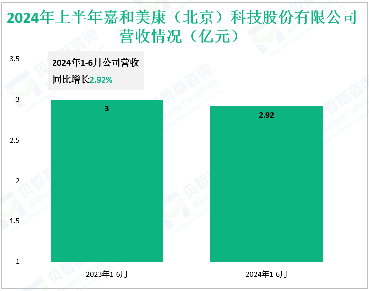 2024年上半年嘉和美康（北京）科技股份有限公司营收情况（亿元）