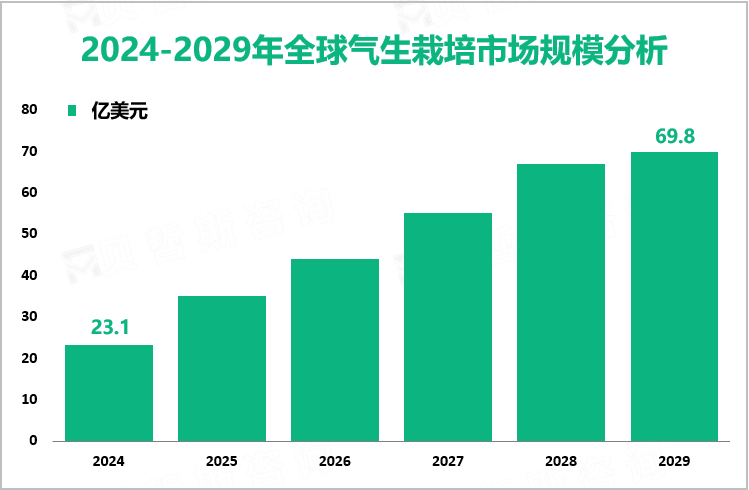 2024-2029年全球气生栽培市场规模分析