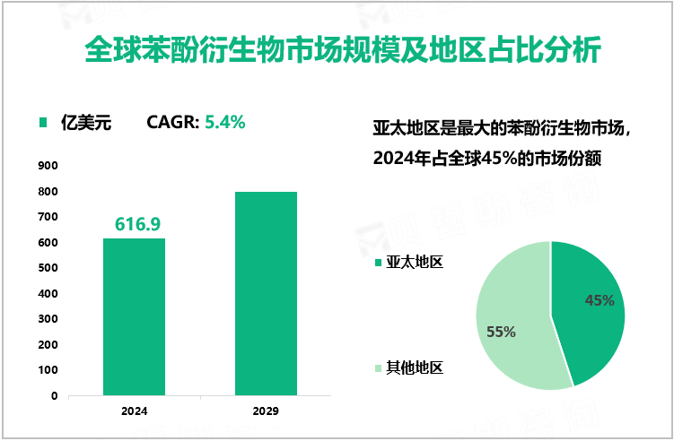 全球苯酚衍生物市场规模及地区占比分析