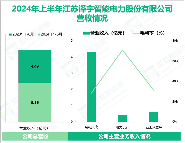 2024年上半年江苏泽宇智能电力股份有限公司营收情况