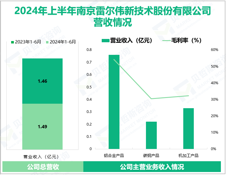 2024年上半年南京雷尔伟新技术股份有限公司营收情况