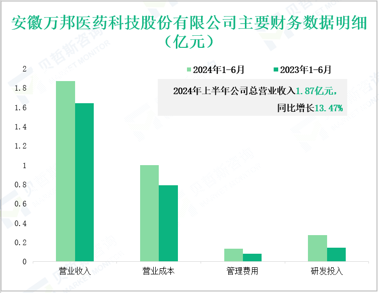 安徽万邦医药科技股份有限公司主要财务数据明细(亿元)