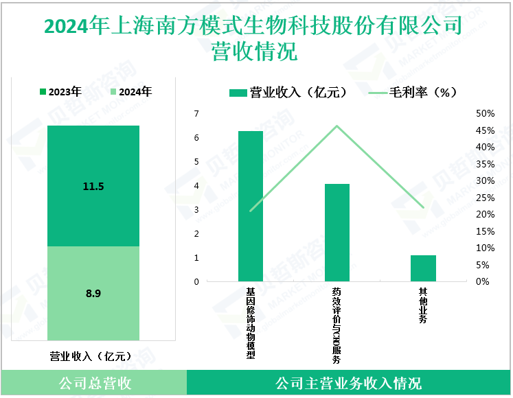 2024年上海南方模式生物科技股份有限公司营收情况