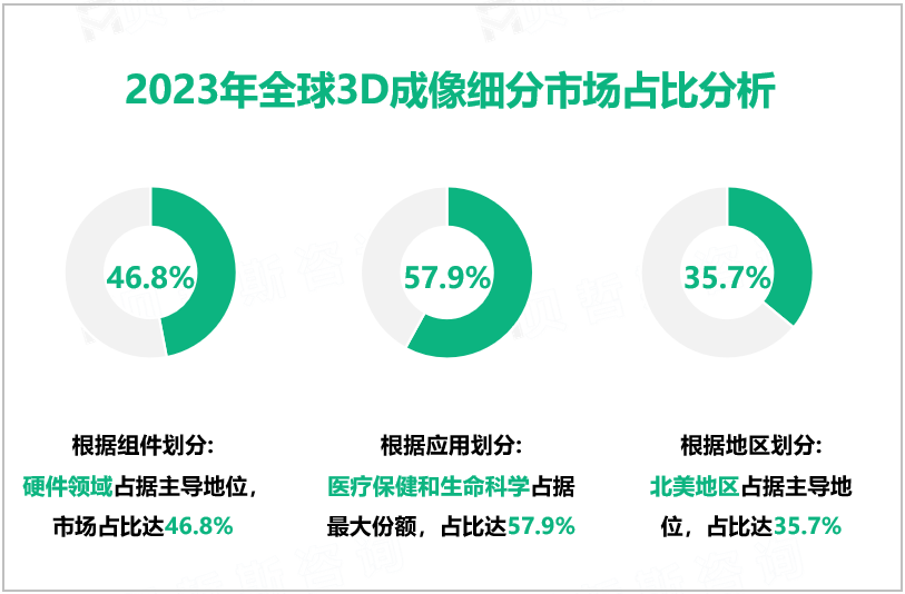 2023年全球3D成像细分市场占比分析