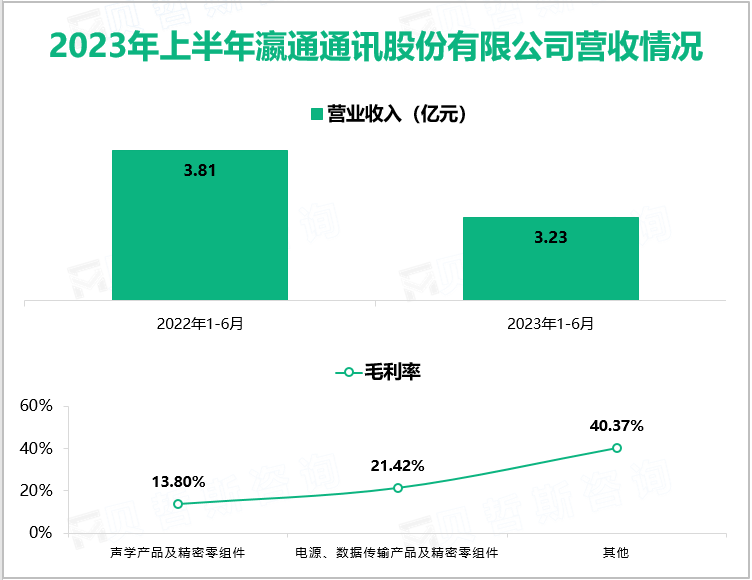 2023年上半年瀛通通讯股份有限公司营收情况