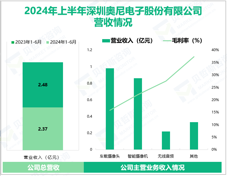 2024年上半年深圳奥尼电子股份有限公司营收情况