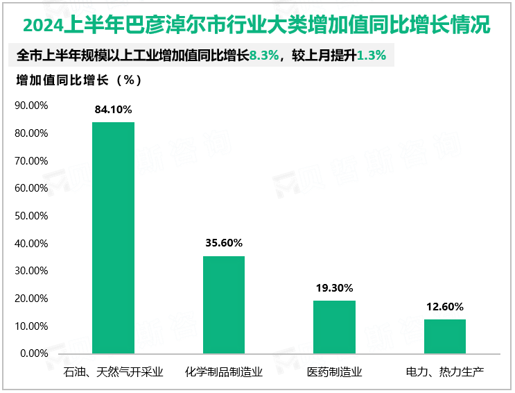 2024上半年巴彦淖尔市行业大类增加值同比增长情况