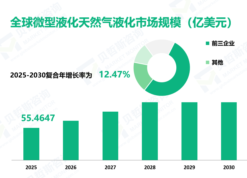 全球微型液化天然气液化市场规模（亿美元）